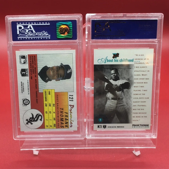 Lot 2 Frank Thomas Rookie Graded Mint PSA 9 Cards - Picture 2 of 2